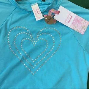 Love Shack Fancy X Hurley NWT 85$ size Large cropped spf swim cover top. So Cute